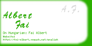 albert fai business card